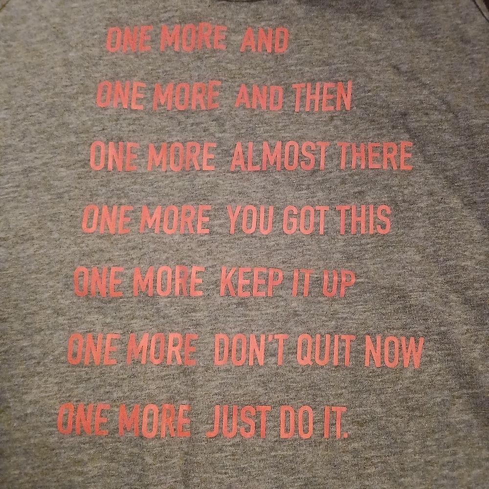 Nike Gray Cross Back Tank Top with Pink Text - Picture 3 of 5